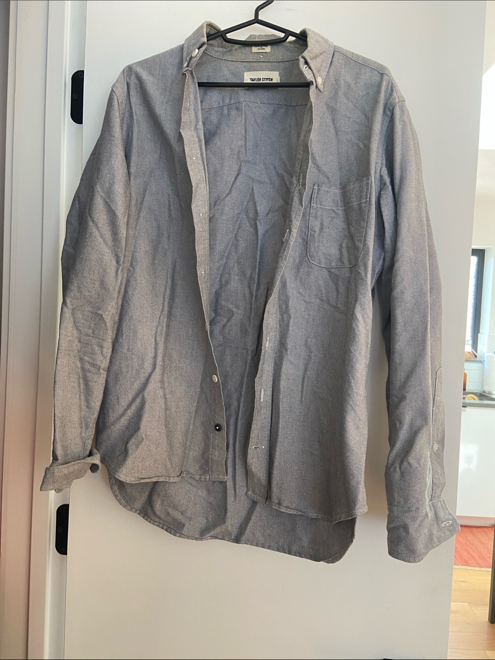 Taylor Stitch Men's Grey Button-Up Shirt